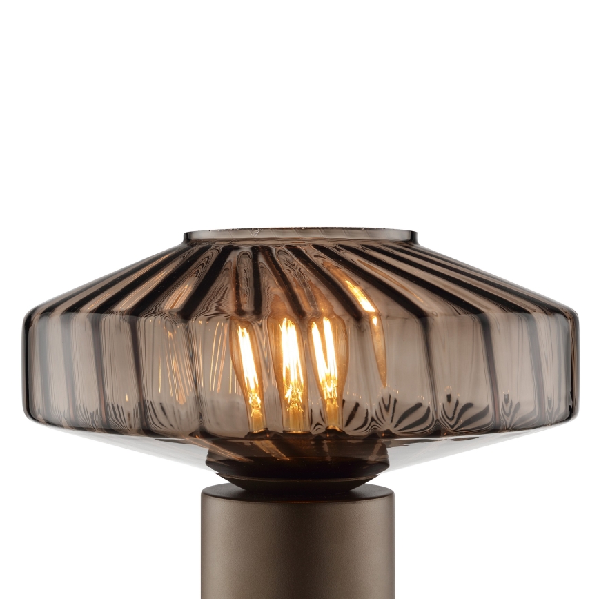 Brilliant - Bordslampa LYN 1xE27/20W/230V brun/rökbrun