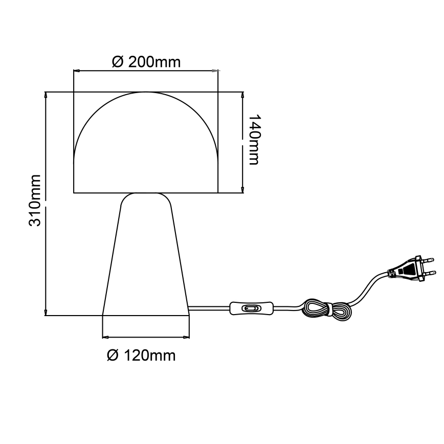 Brilliant - Bordslampa NALAM 1xE14/40W/230V beige/ask