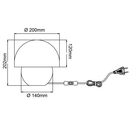 Brilliant - Bordslampa NALAM 1xE14/40W/230V grå/ask