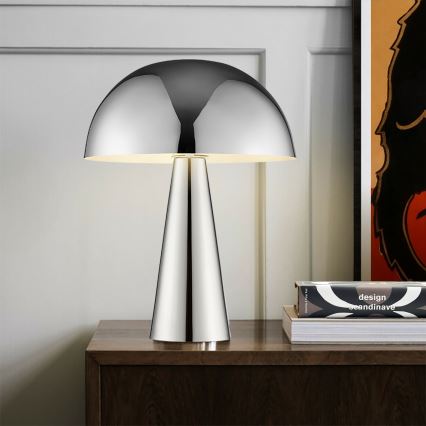 Brilliant - Bordslampa SIGRUN 1xE14/28W/230V skinande krom