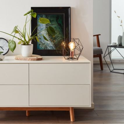 Brilliant - Bordslampa SYNERGY 1xE27/60W/230V svart/koppar