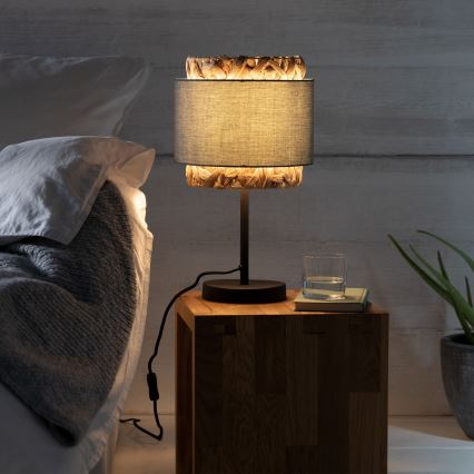 Brilliant - Bordslampa WATERLILLY 1xE27/60W/230V grå