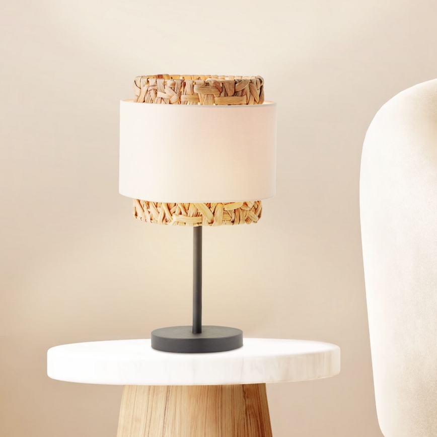 Brilliant - Bordslampa WATERLILLY 1xE27/60W/230V grädde