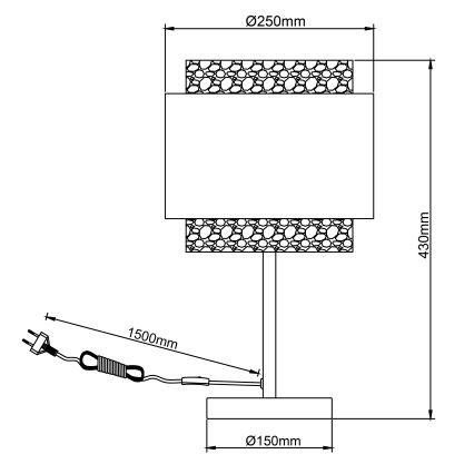 Brilliant - Bordslampa WATERLILLY 1xE27/60W/230V grädde