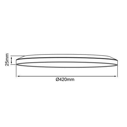 Brilliant - LED-dimbar taklampa SORELL LED/24/230V 3000-6500K Ø 42 cm vit + fjärrkontroll