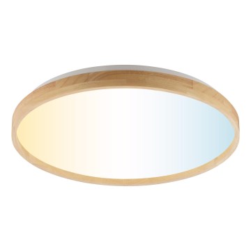 Brilliant - Dimbbar LED-taklampa ALSON LED/17W/230V 3000-6500K Ø 49,5 cm gummiträ + fjärrkontroll
