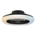Brilliant - Dimmbar LED taklampa med fläkt MONTERO LED/20W/230V 2700-6500K Ø 42 cm svart + fjärrkontroll