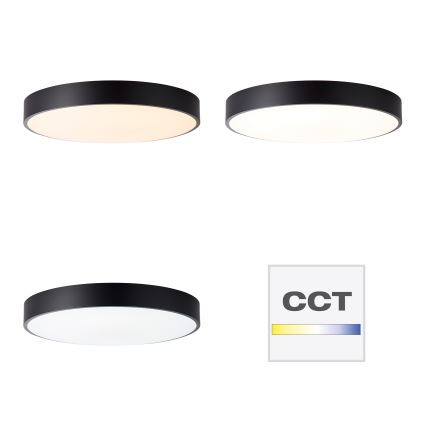 Brilliant - Dimbar LED-taklampa SLIMLINE LED/60W/230V 3000-6500K Ø 49 cm svart + fjärrkontroll