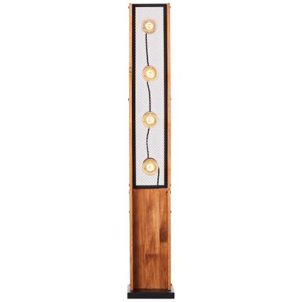 Brilliant - Golvlampa CALANDRA 4xE27/42W/230V furu