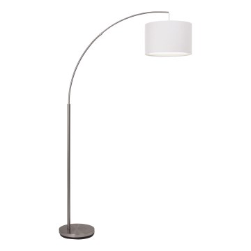 Brilliant - Golvlampa CLARIE 1xE27/60W/230V matt krom/vit