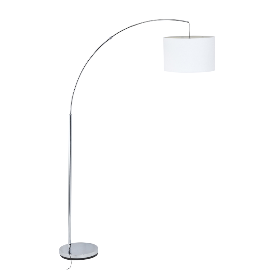 Brilliant - Golvlampa CLARIE 1xE27/60W/230V matt krom/vit