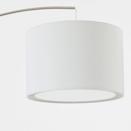 Brilliant - Golvlampa CLARIE 1xE27/60W/230V matt krom/vit