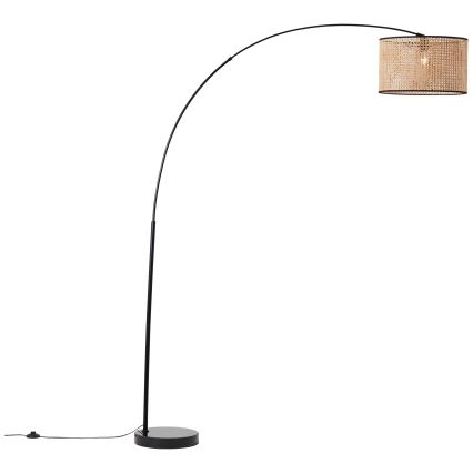 Brilliant - Golvlampa WILEY 1xE27/60W/230V svart/beige