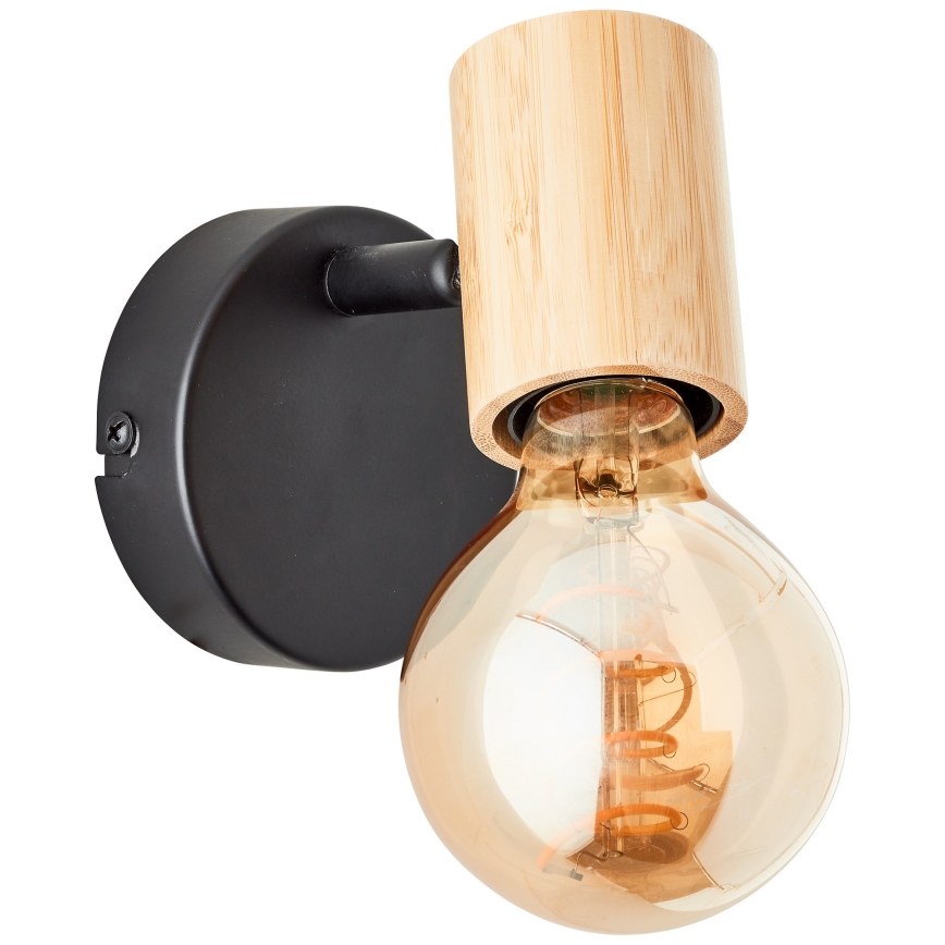 Brilliant - KERRY väggspot 1xE27/40W/230V bambu