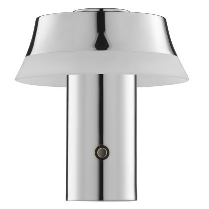 Brilliant - LED-dimmbar, uppladdningsbar, beröringsstyrd bordslampa KINICH LED/2,5W/5V 2700K 2600 mAh, blank krom