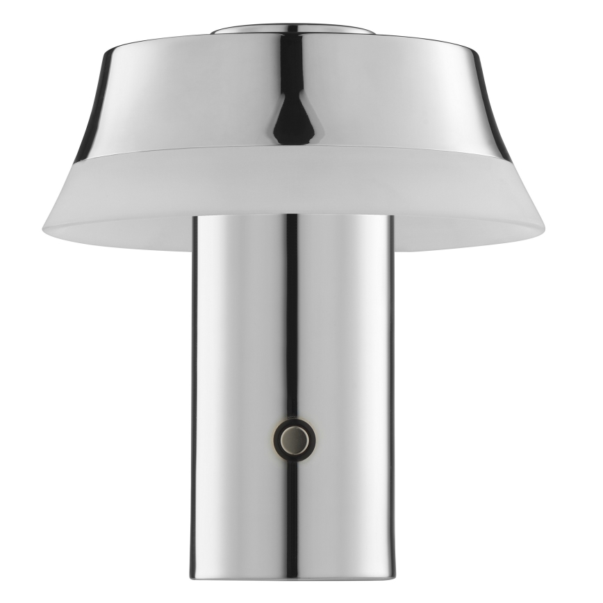 Brilliant - LED-dimmbar, uppladdningsbar, beröringsstyrd bordslampa KINICH LED/2,5W/5V 2700K 2600 mAh, blank krom
