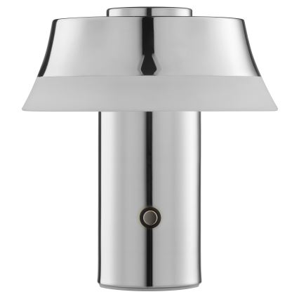 Brilliant - LED-dimmbar, uppladdningsbar, beröringsstyrd bordslampa KINICH LED/2,5W/5V 2700K 2600 mAh, blank krom