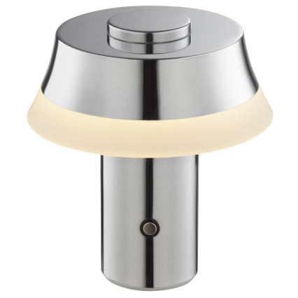 Brilliant - LED-dimmbar, uppladdningsbar, beröringsstyrd bordslampa KINICH LED/2,5W/5V 2700K 2600 mAh, blank krom