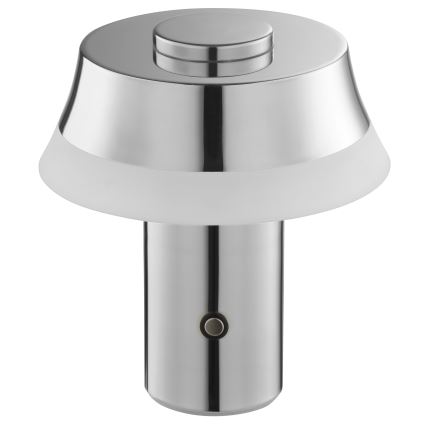 Brilliant - LED-dimmbar, uppladdningsbar, beröringsstyrd bordslampa KINICH LED/2,5W/5V 2700K 2600 mAh, blank krom