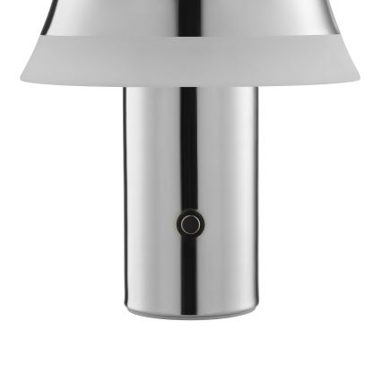 Brilliant - LED-dimmbar, uppladdningsbar, beröringsstyrd bordslampa KINICH LED/2,5W/5V 2700K 2600 mAh, blank krom