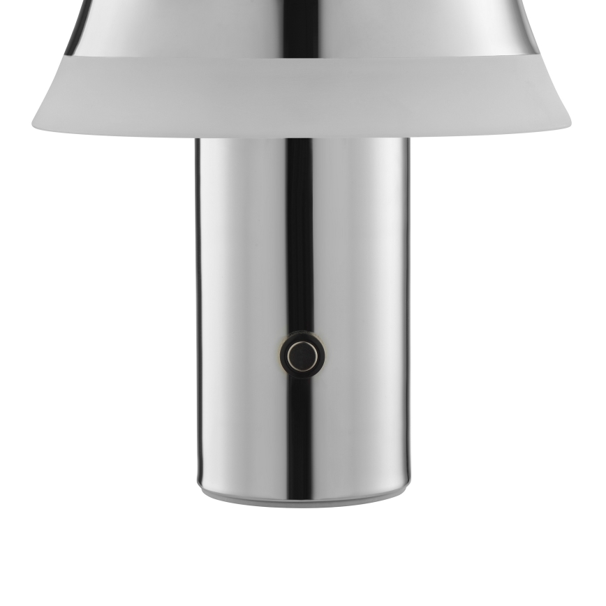 Brilliant - LED-dimmbar, uppladdningsbar, beröringsstyrd bordslampa KINICH LED/2,5W/5V 2700K 2600 mAh, blank krom