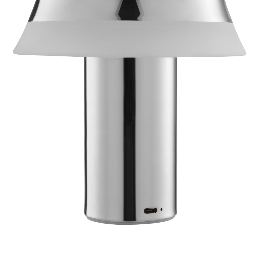 Brilliant - LED-dimmbar, uppladdningsbar, beröringsstyrd bordslampa KINICH LED/2,5W/5V 2700K 2600 mAh, blank krom
