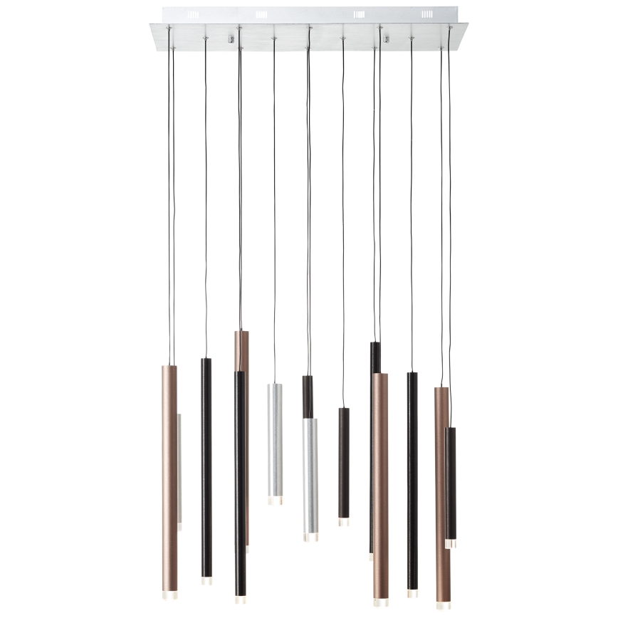 Brilliant - LED-pendel med dimmer på vajer CEMBALO LED/60W/230V matt krom/svart/brun