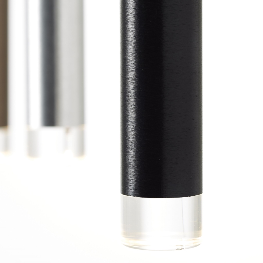 Brilliant - LED-pendel med dimmer på vajer CEMBALO LED/60W/230V matt krom/svart/brun