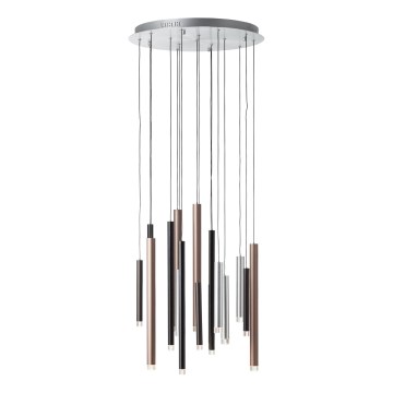 Brilliant - LED dimbar pendellampa på kabel CEMBALO LED/70W/230V matt krom/svart/brun