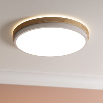 Brilliant - LED Dimbar taklampa BAARLO LED/24W/230V diameter 35 cm vit/gummifikon