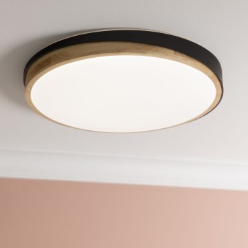 Brilliant - LED Dimbar taklampa BAARLO LED/36W/230V 3000-6500K diameter 50 cm svart/gummifikon + fjärrkontroll