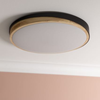 Brilliant - LED Dimbar taklampa BAARLO LED/36W/230V 3000-6500K diameter 50 cm svart/gummifikon + fjärrkontroll