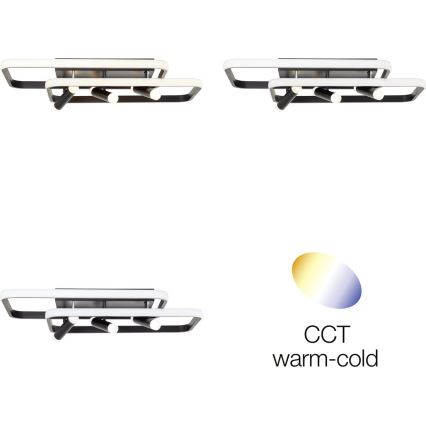 Brilliant - LED Dimbar taklampa DALIDA LED/54W/230V 3000-6500K 45,2x66 cm svart + fjärrkontroll