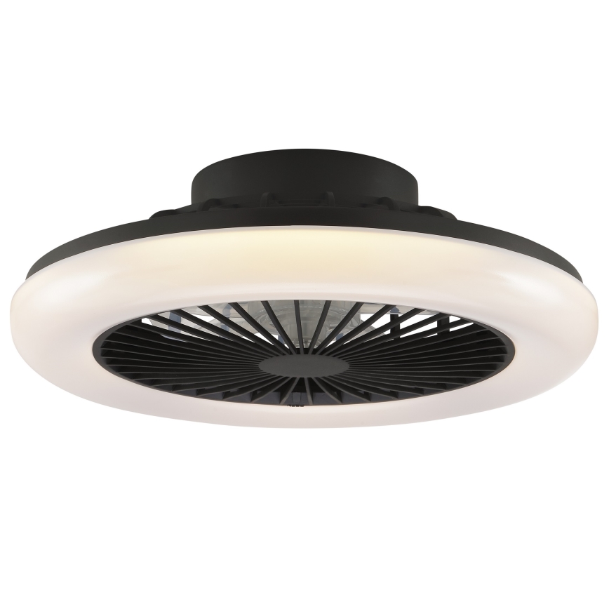 Brilliant - Dimmbar LED taklampa med fläkt MONTERO LED/20W/230V 2700-6500K Ø 42 cm svart + fjärrkontroll