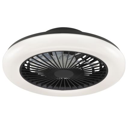 Brilliant - Dimmbar LED taklampa med fläkt MONTERO LED/20W/230V 2700-6500K Ø 42 cm svart + fjärrkontroll