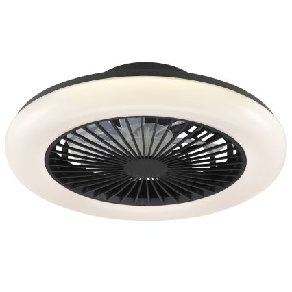 Brilliant - Dimmbar LED taklampa med fläkt MONTERO LED/20W/230V 2700-6500K Ø 42 cm svart + fjärrkontroll