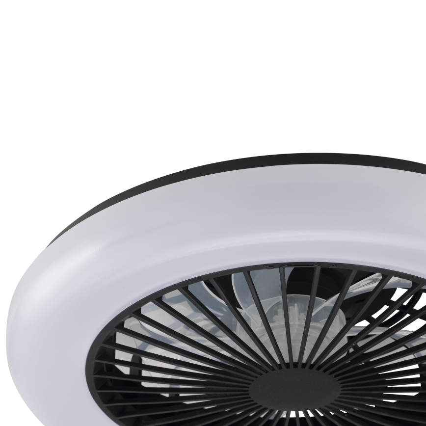 Brilliant - Dimmbar LED taklampa med fläkt MONTERO LED/20W/230V 2700-6500K Ø 42 cm svart + fjärrkontroll
