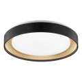 Brilliant - LED dimbar taklampa WALDO LED/24W/230V 3000-6500K Ø 38,5 cm svart/guld + fjärrkontroll