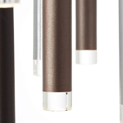 Brilliant - LED dimbar pendellampa på kabel CEMBALO LED/70W/230V matt krom/svart/brun