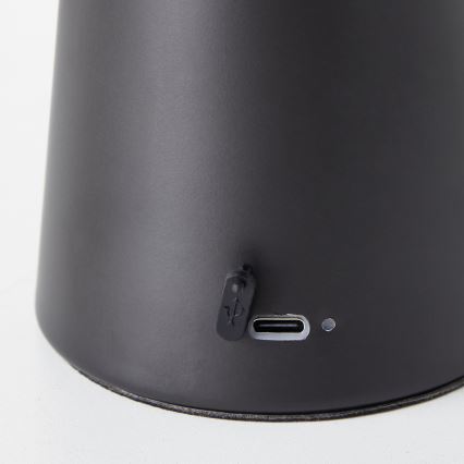 Brilliant - LED Dimbart Touch Utomhusbordslampa MUFFIN LED/3W/5V USB 2600 mAh IP44 svart