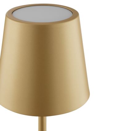 Brilliant - LED dimbar uppladdningsbar beröringsstyrd utomhusbordslampa ELORA LED/2,5W/5V 2700K 2600 mAh IP44 guld