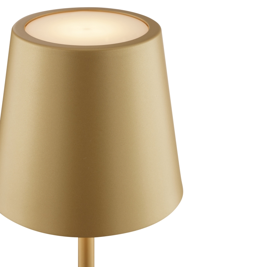 Brilliant - LED dimbar uppladdningsbar beröringsstyrd utomhusbordslampa ELORA LED/2,5W/5V 2700K 2600 mAh IP44 guld