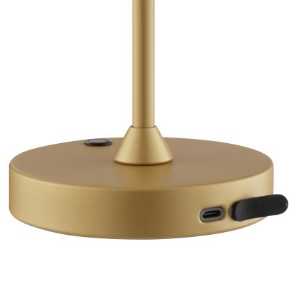 Brilliant - LED dimbar uppladdningsbar beröringsstyrd utomhusbordslampa ELORA LED/2,5W/5V 2700K 2600 mAh IP44 guld