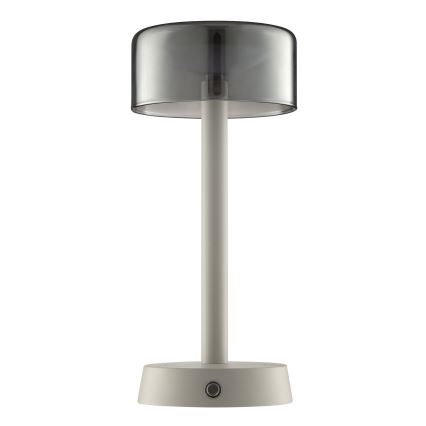 Brilliant - RAZOR LED dimbar uppladdningsbar touchstyrd utomhusbordslampa 2,5W/5V, 2700K, 2600 mAh, IP44, grå