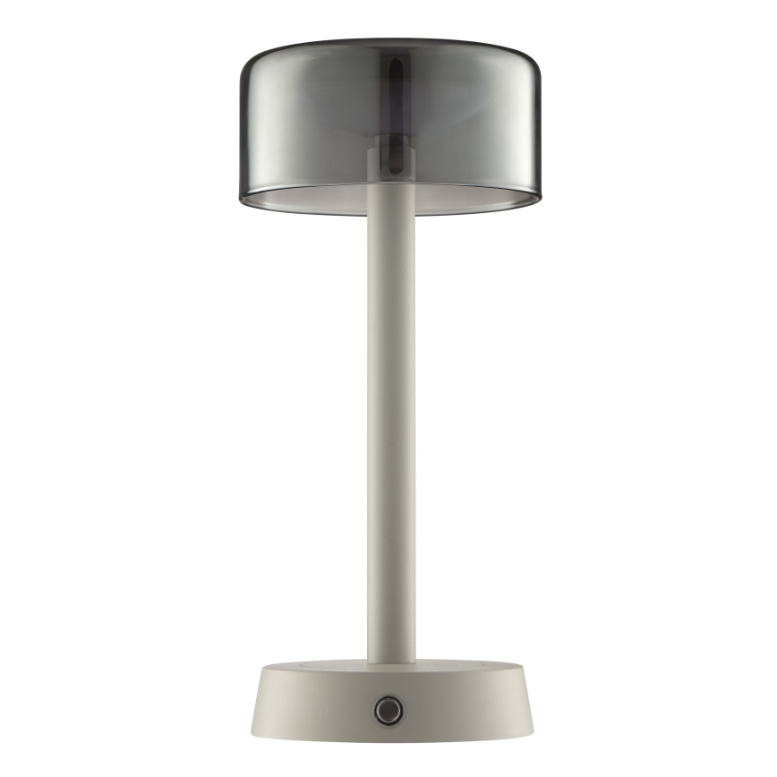 Brilliant - RAZOR LED dimbar uppladdningsbar touchstyrd utomhusbordslampa 2,5W/5V, 2700K, 2600 mAh, IP44, grå
