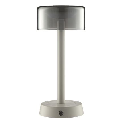 Brilliant - RAZOR LED dimbar uppladdningsbar touchstyrd utomhusbordslampa 2,5W/5V, 2700K, 2600 mAh, IP44, grå