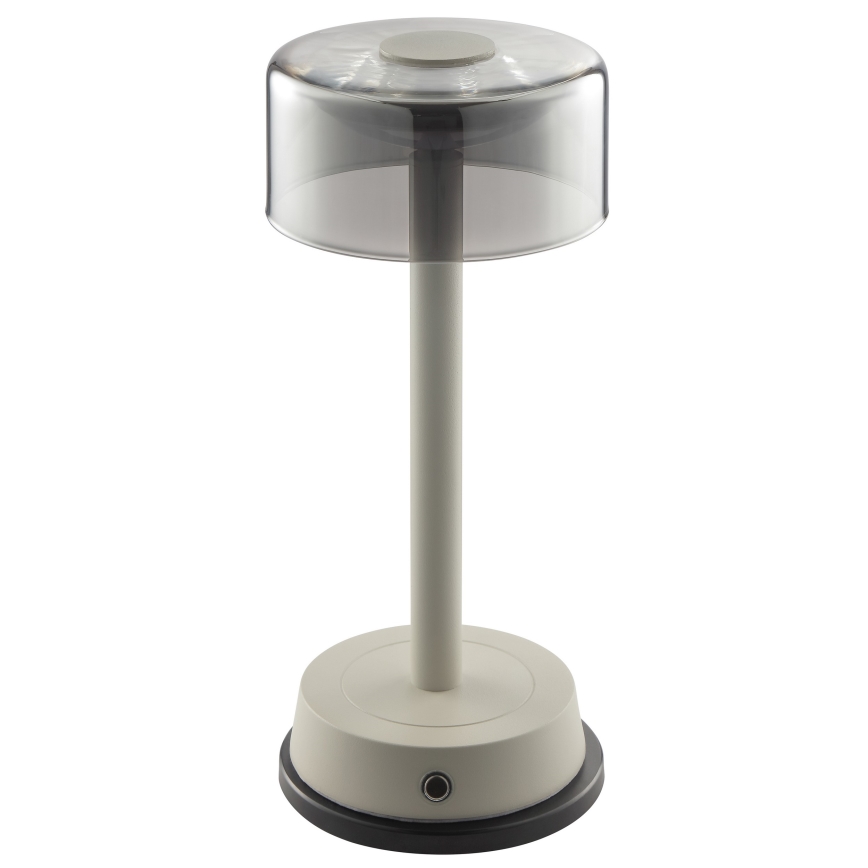 Brilliant - RAZOR LED dimbar uppladdningsbar touchstyrd utomhusbordslampa 2,5W/5V, 2700K, 2600 mAh, IP44, grå