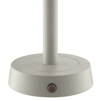 Brilliant - RAZOR LED dimbar uppladdningsbar touchstyrd utomhusbordslampa 2,5W/5V, 2700K, 2600 mAh, IP44, grå