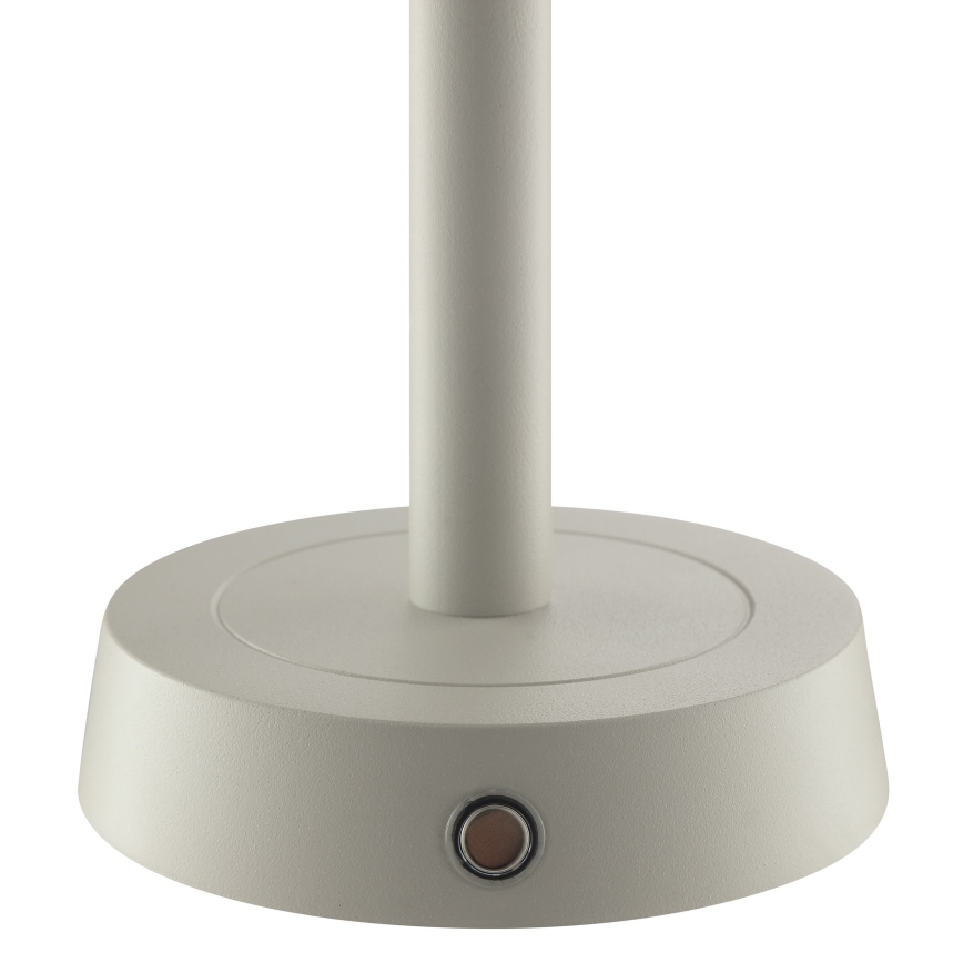 Brilliant - RAZOR LED dimbar uppladdningsbar touchstyrd utomhusbordslampa 2,5W/5V, 2700K, 2600 mAh, IP44, grå