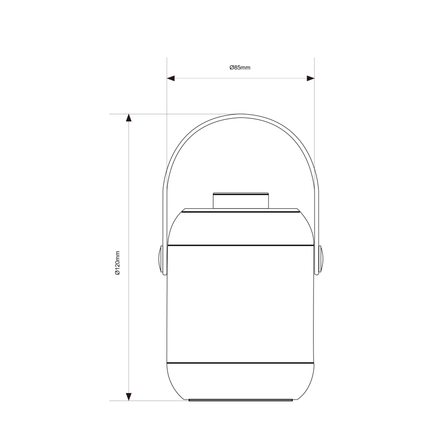 Brilliant - LED Dimbart utomhusbordslampa GEMMA LED/1,9W/5V 1800 mAh IP44 vit